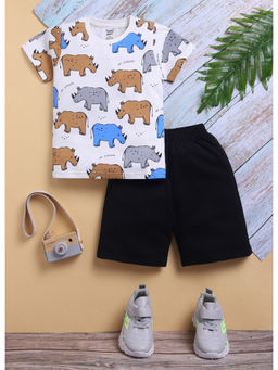 Toonyport - Boys Cotton Printed T-Shirt with Shorts (Set of 2)