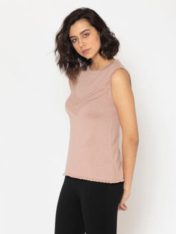 SHAYE - Peach Briana Sweater Vest