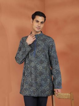Fabindia - Indigo Printed Regular Kurta