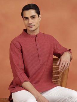 Fabindia - Red Checks Slim Kurta