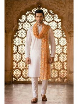 Zamour - Peach Embroidered Dupatta