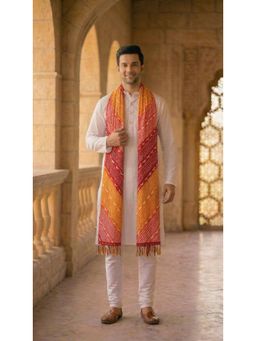 Zamour - Red Printed Dupatta