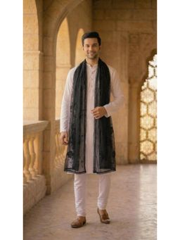 Zamour - Black Floral Dupatta