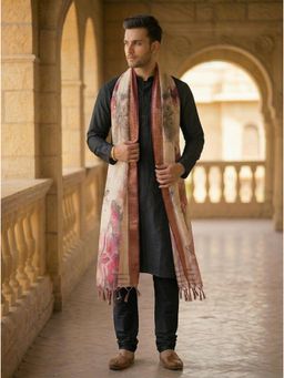 Zamour - Ivory Floral Dupatta