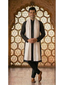 Zamour - White Floral Dupatta