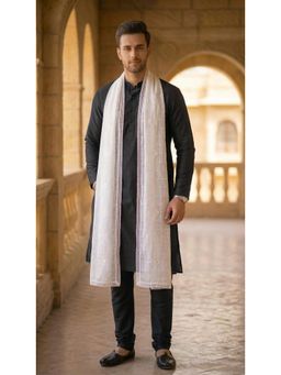 Zamour - White Floral Dupatta