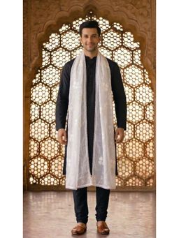 Zamour - White Floral Dupatta