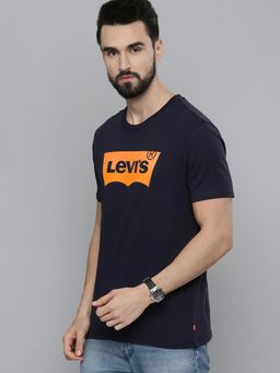 Levi's - Men Navy Blue Crew Neck T-Shirt