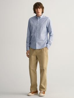 GANT - Men Blue Dobby Dot Regular Fit Shirt