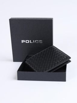 Police - Men Leather Textured Black Wallet