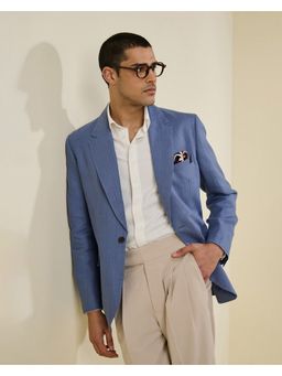 S&N by Shantnu Nikhil - Men Blue Blazer