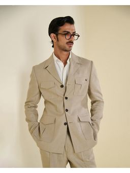 S&N by Shantnu Nikhil - Men Beige Jacket