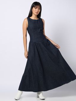 GAP - Women's Round Neck Maxi Dress