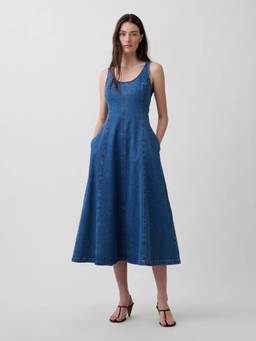 GAP - Women's Denim Round Neck Dress
