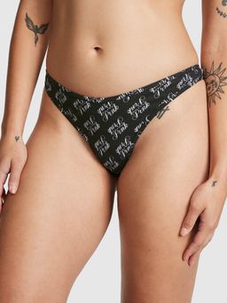 Victoria's Secret - Black Cotton Thong Panty