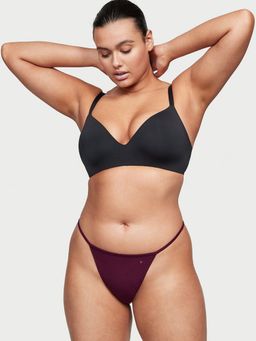Victoria's Secret - Burgundy Stretch Cotton V-String Thong Panty