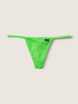 Victoria's Secret - Green Cotton V-String Thong Panty