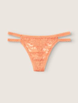 Victoria's Secret - Orange Lace Strappy Thong Panty (2XL)