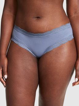 Victoria's Secret - Blue Everyday Lace-Trim Cheekster Brief Panty (2XL)