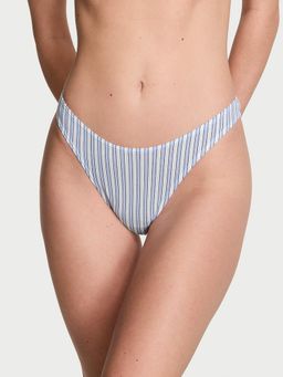 Victoria's Secret - Blue Stretch Cotton High-Leg Scoop Thong Panty