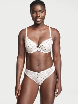 Victoria's Secret - White Smooth and Lace Thong Panty (S)