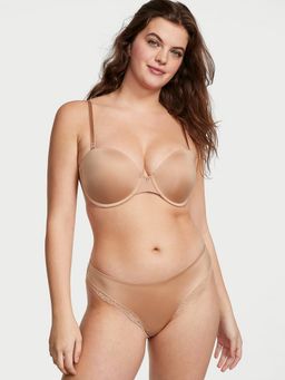 Victoria's Secret - Beige Very Sexy Smooth Cutout Back Thong Panty