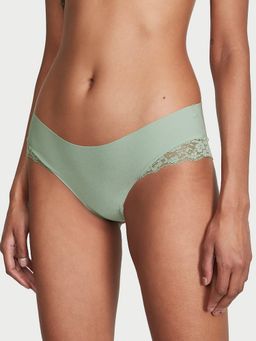 Victoria's Secret - Green No-Show Lace-Trim Cheeky Panty (XL)