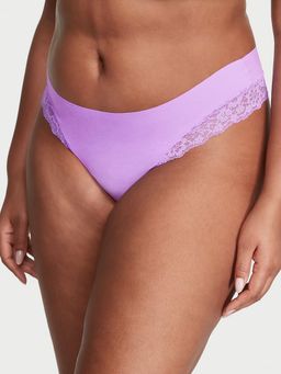 Victoria's Secret - Purple No-Show Lace-Trim Panty