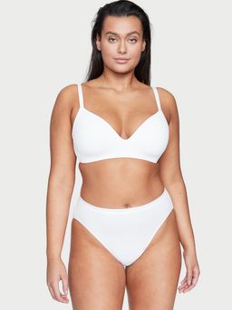 Victoria's Secret - White Stretch Cotton High-Leg Brief Panty