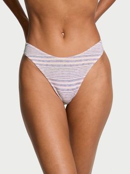 Victoria's Secret - Pink Stretch Cotton High-Leg Scoop Thong Panty