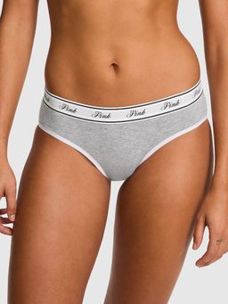 Victoria's Secret - Grey Logo Cotton Hiphugger Panty