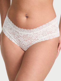 Victoria's Secret - White The Lacie Lace Cheeky Brief Panty