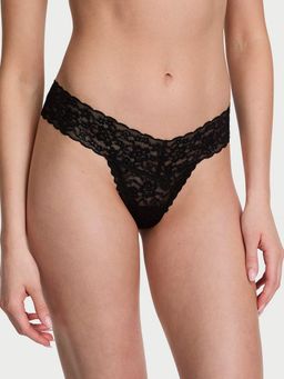 Victoria's Secret - Black The Lacie Lace Thong Panty