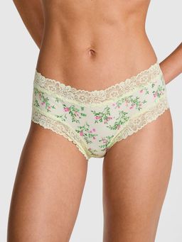 Victoria's Secret - Cream Wink Lace-Trim Cheeky Brief Panty