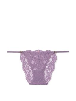 Victoria's Secret - Purple Dream Angels Lace Adjustable String Thong Panty