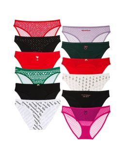 Victoria's Secret - Multi-Color Holiday Advent Calendar Bikini Panties (Pack of 12)