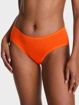Victoria's Secret - Orange The Lacie Cotton Lace-Waist Cheeky Brief Panty
