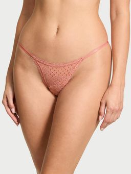 Victoria's Secret - Brown The Lacie Lace String Thong Panty