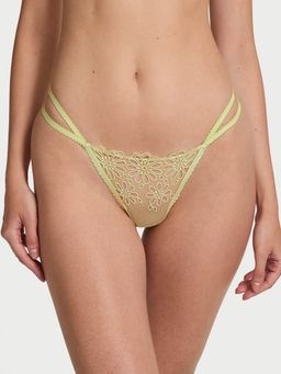 Victoria's Secret - Green The Lacie Eyelet Mesh Strappy String Thong Panty