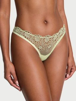 Victoria's Secret - Green The Lacie Eyelet Mesh Thong Panty