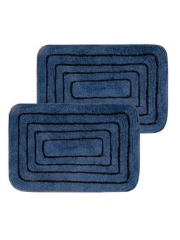 Black Gold - Blackline Stain & Fade Resistant Entrance Scraper Indoor Outdoor Mat Blue (Pack of 2)