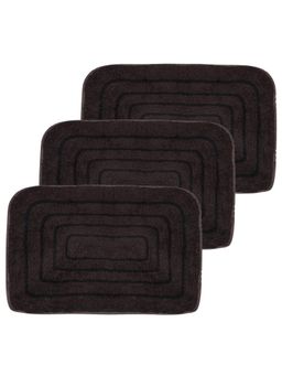 Black Gold - Blackline Stain & Fade Resistant Entrance Scraper Indoor Outdoor Mat Brown (Pack of 3)