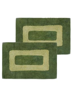 Black Gold - Double Shaded Stain & Fade Resistant Entrance Indoor Outdoor Mat Green (Pack of 2)