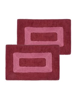 Black Gold - Double Shaded Stain & Fade Resistant Entrance Indoor Outdoor Mat Maroon (Pack of 2)