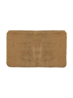 Black Gold - Galaxy Rabbit Fur Eco-Friendly Ultra Soft Faux Plush Floor Mat Gold (Pack of 2)