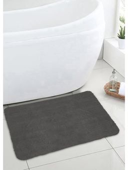 Black Gold - Galaxy Rabbit Fur Eco-Friendly Ultra Soft Faux Plush Floor Mat Grey (Pack of 2)