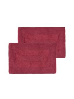 Black Gold - Reversable Plain Stain & Fade Resistant Entrance Indoor Outdoor Mat Pink (Pack of 2)