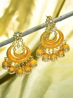 Zoey - White Women Chandbali Earrings