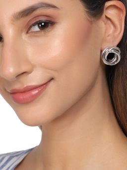 Zoey - Silver Women Studs Earrings
