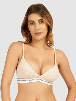 Guess - Cream Cotton Carrie Triangle Bra